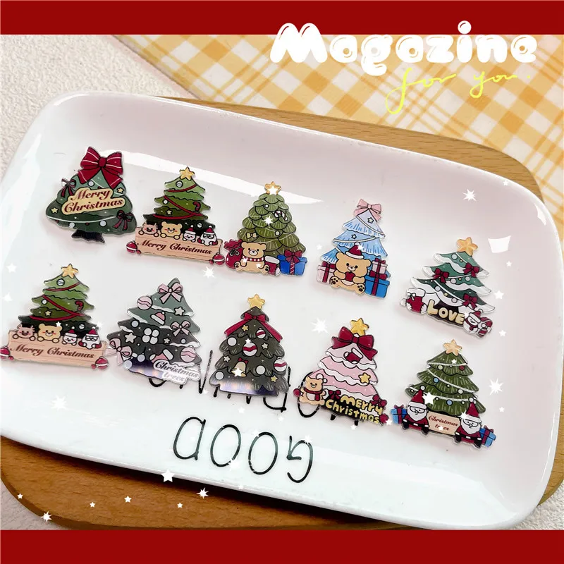 Christmas Fridge Magnet Christmas Tree Cute Cartoon Holiday Decoration Atmospheric Magnet Gift