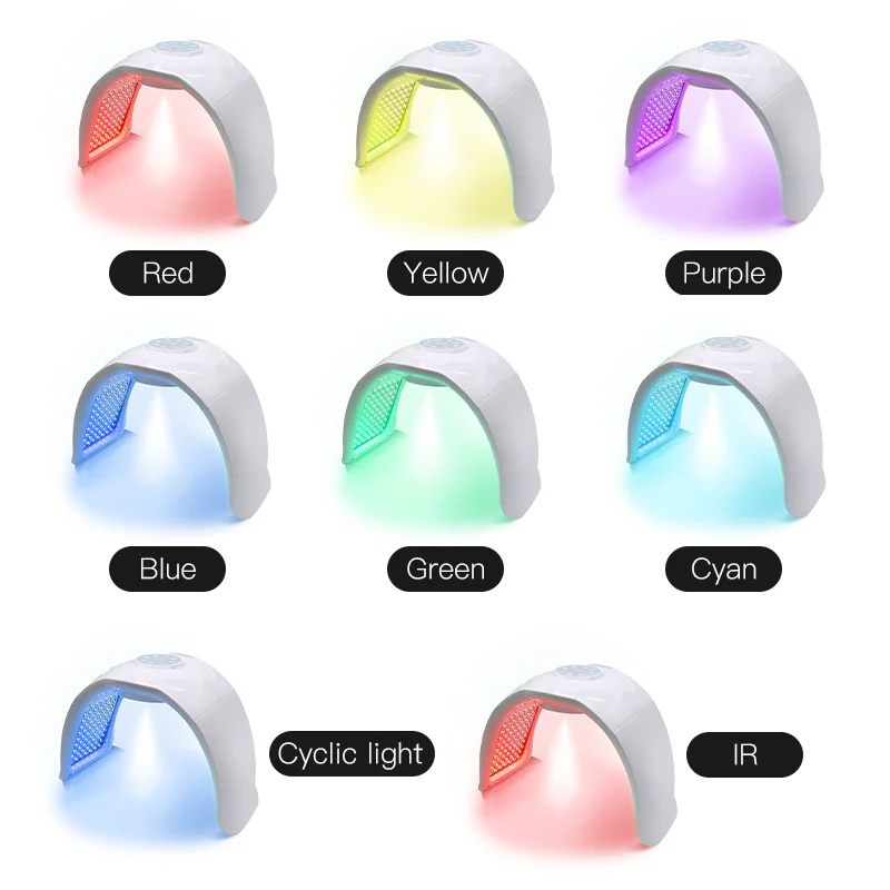PDT Led Mask Face 8 Light Therapy Skin Care Home Use Beauty Devices Facial Cleaning Whitening Skin Moisturize Rejuvenate