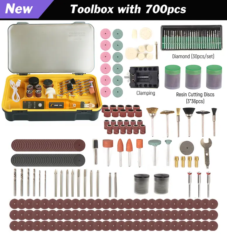 DIY Mini Rotary Tool USB Engraving Tool Dremel Tool Mini Grinder Machine Mini Wireless Drill Rechargeable Polishing Machine - Image 9
