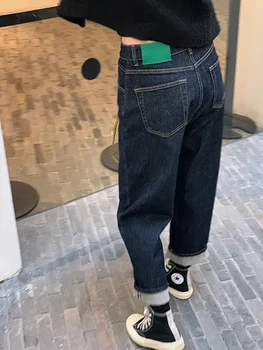 Y2k Big Size Jeans Female Summer Thin Model 2023 New Straight Daddy Pants Fat Mm Thin Nine Points Haren Pants 1
