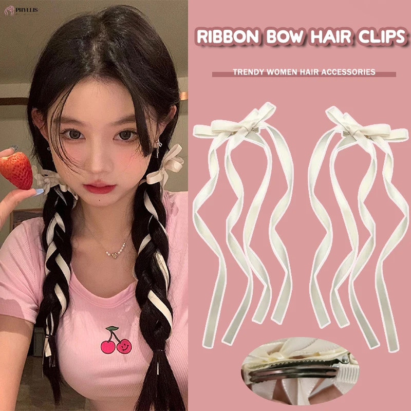 1pc Bowknot Ribbon Hair Clip For Women's Braids, Suitable For