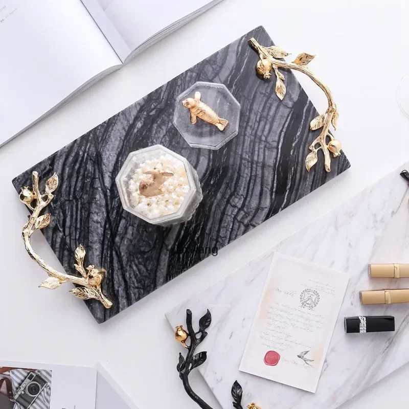 Bathroom Tray Luxury for Bathroom Nordic Marble Tray Shelf Washing Desktop Selves Storage Sink Storage Box N