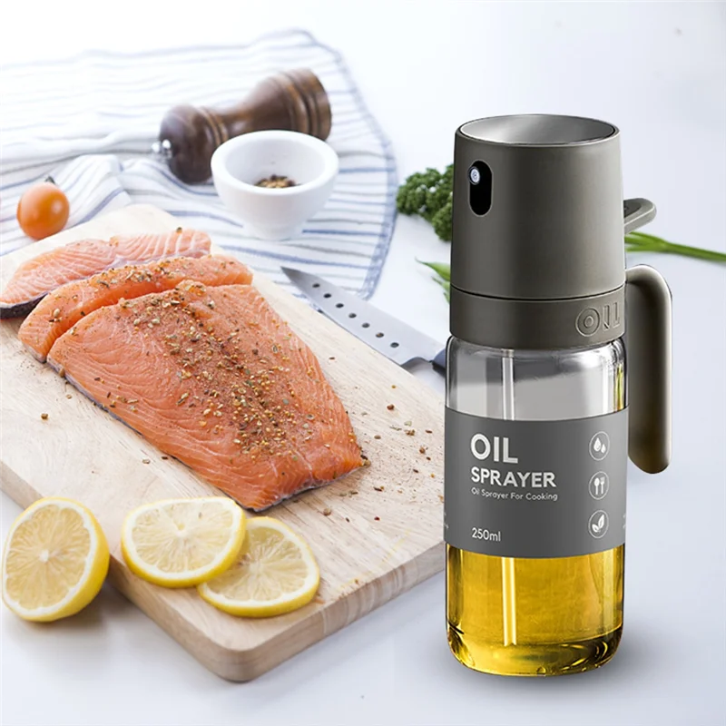A88K-250ML Edible Oil Versatile Refillable Sprays Bottles Rust-Proof Olive Oil Mister For Air Fryer Grilling Baking