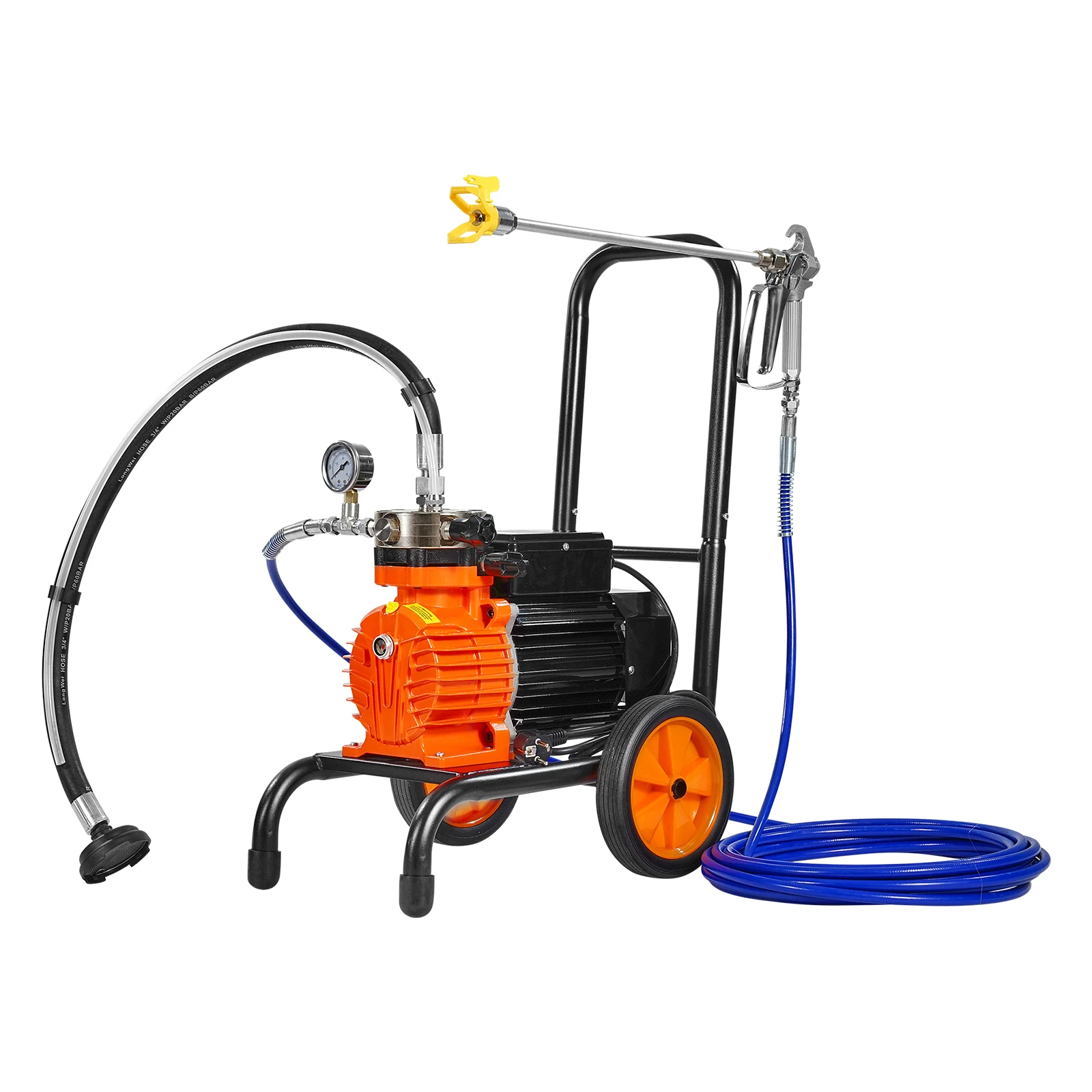 SucceBuy Diaphragm Airless Paint Sprayer Efficiency Cart Airless Paint Sprayer 2000 psi High Pressure Paint Airless Sprayer DIY