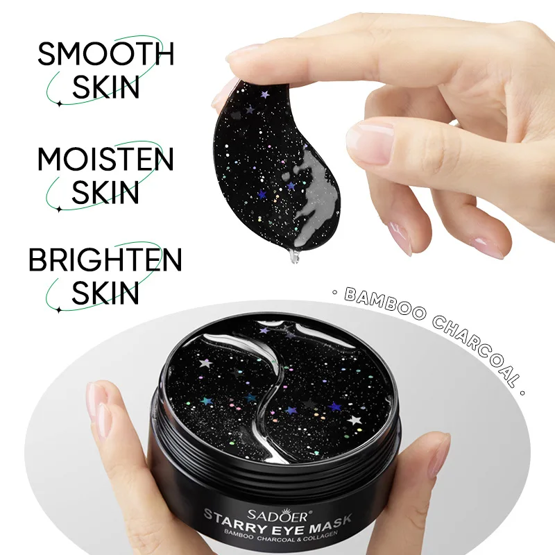 60pcs Bamboo Charcoal Collagen Eye Mask Moisturizing  Eye Patches Anti Dark Circles EyesCare Gel Masks Eyepatch Beauty skincare 2