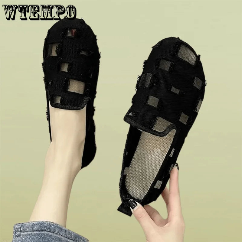 

WTEMPO Shallow Summer Shoes Ladies Tennis Female Round Toe Women's Moccasins Slip-on Sneaker Flats Wholesale Dropshipping
