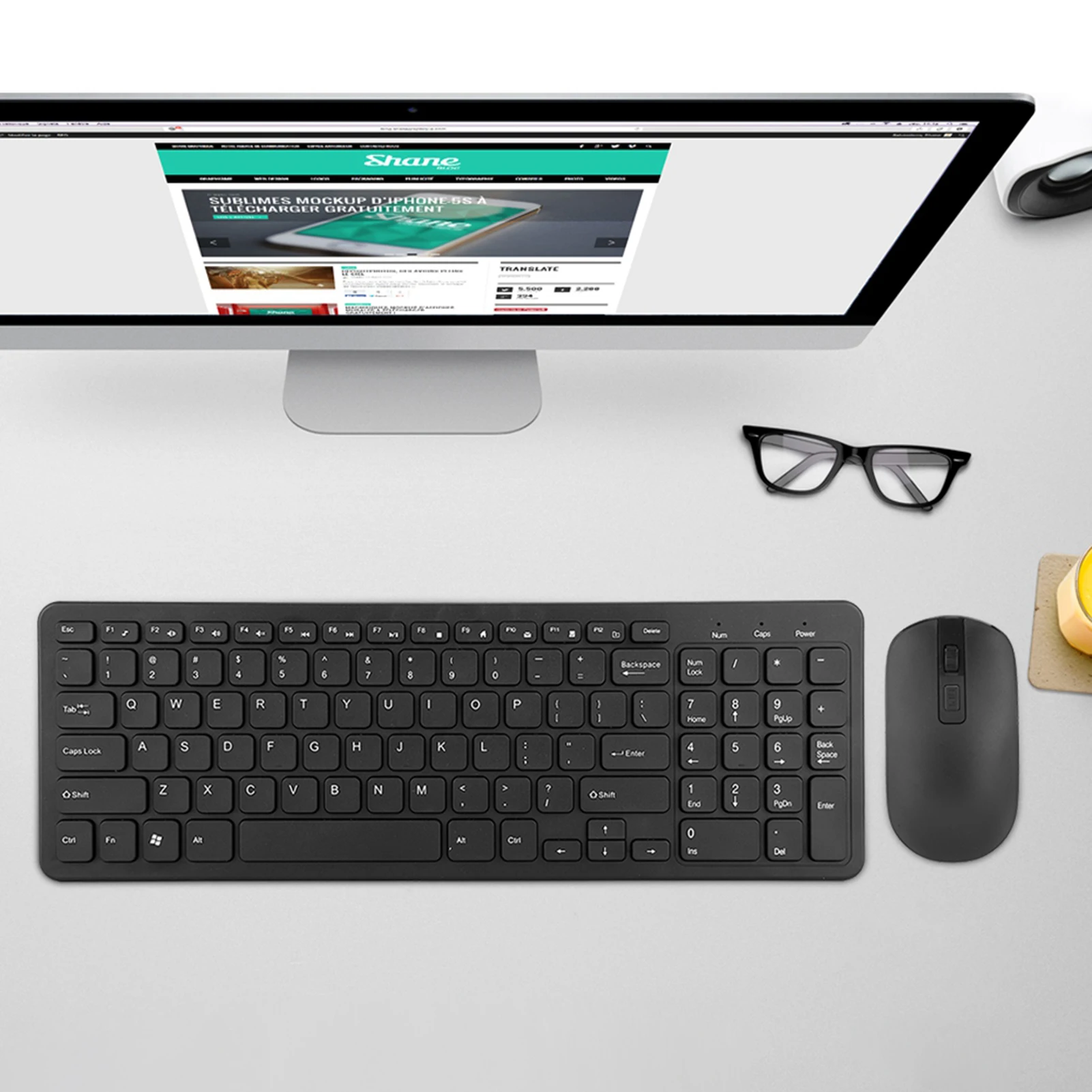 Set tastiera e mouse wireless 2.4g ad alta sensibilità_voghion.com