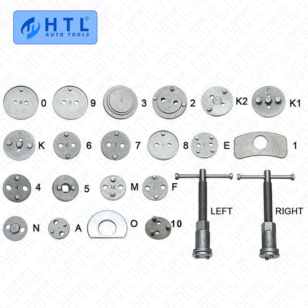 Xuuyuu Herramienta De Rebobinado De Pinza De Freno De Disco, 22 Piezas Herramienta De Retroceso De Viento Universal Kit De Herramientas De Retroceso