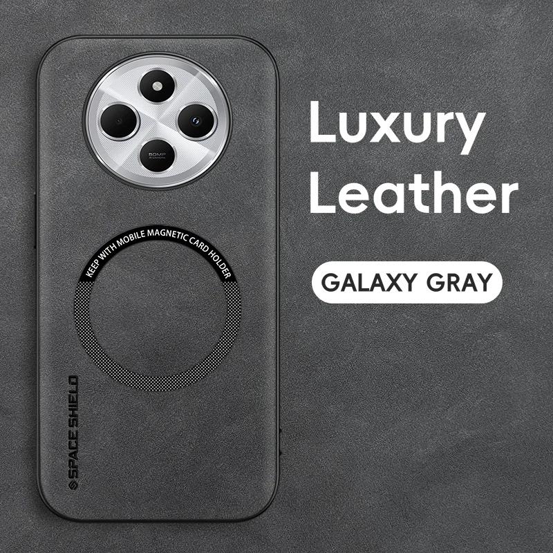 Magnetic Retro Leather Soft Wireless Charging Phone Case Cover