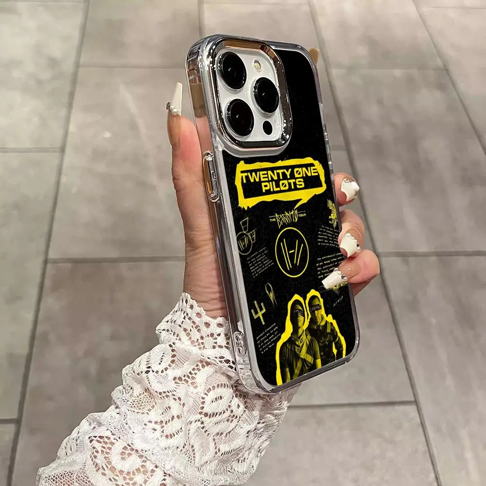 Electroplated Large-Hole Soft Phone Case - Twenty One Pilots Design