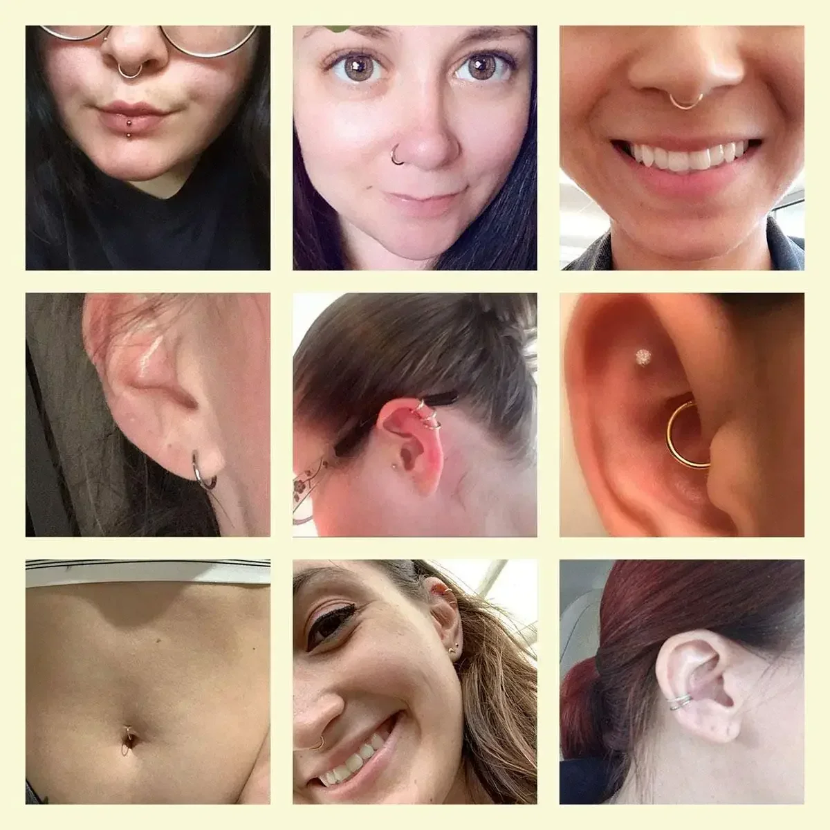 G23 Titan Nasen piercing f136 Implantat Klasse 14g 16g 18g 20g Clicker Membran Tragus Piercing sexy Körpers chmuck Großhandel