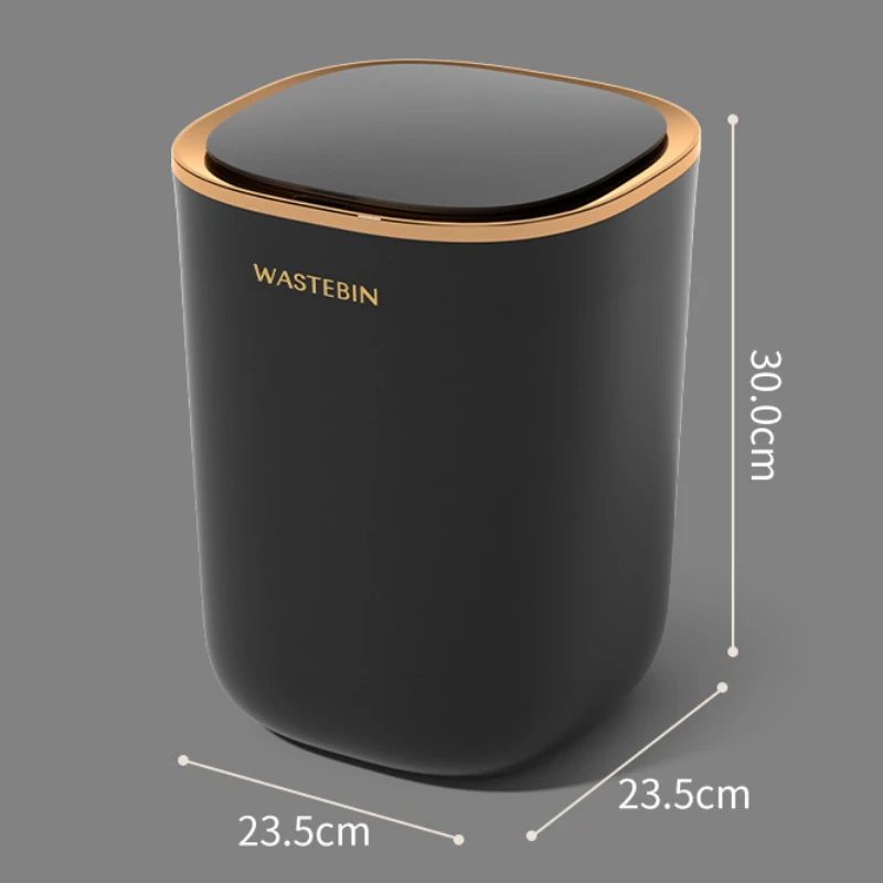 Trash Can Bathroom Smart Sensor Trash Can 12L Luxury Garbage Bucket for kitchen Toilet