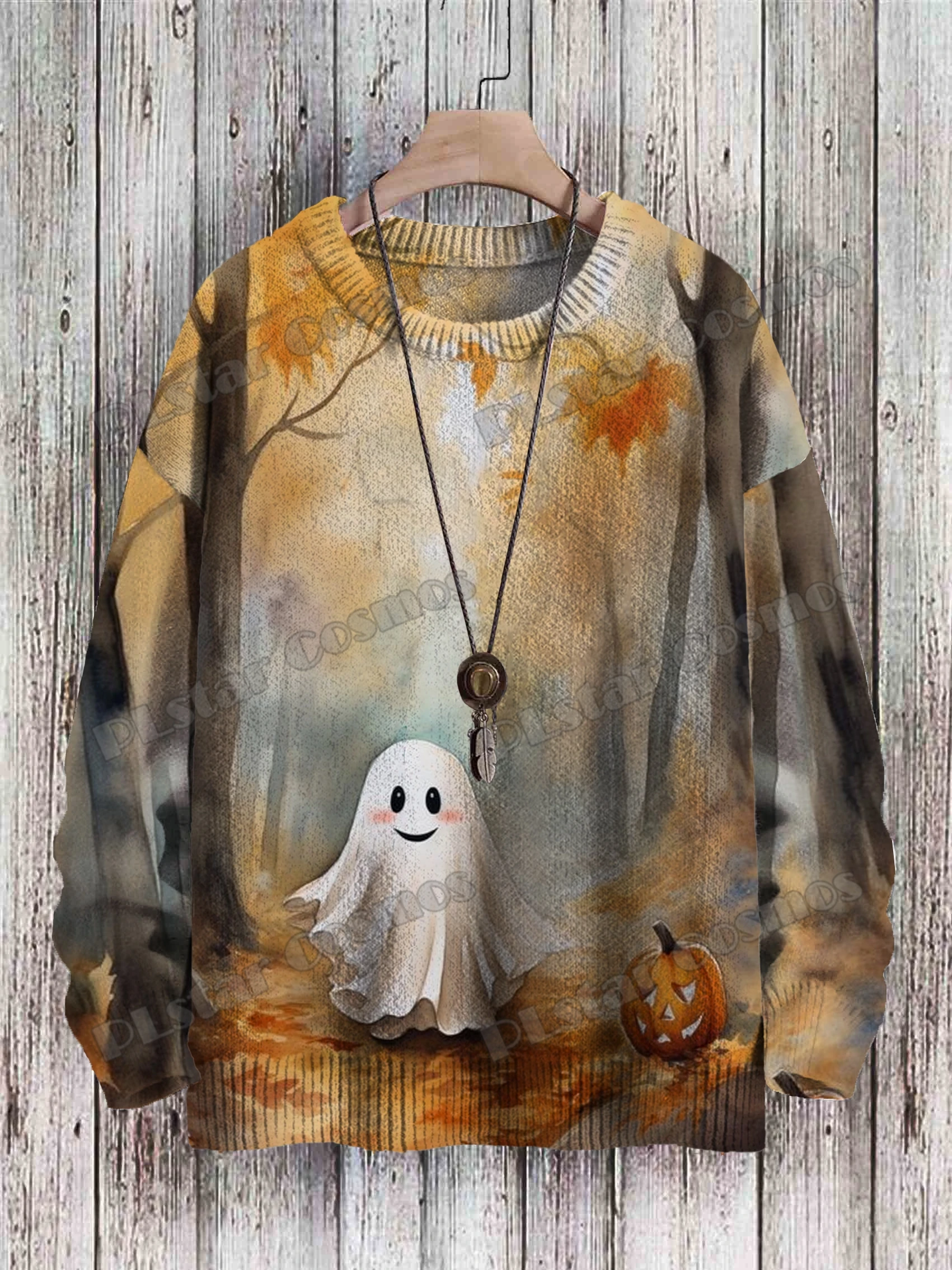 Halloween ghost and jack-o-lantern Pattern 3D Printed Men's