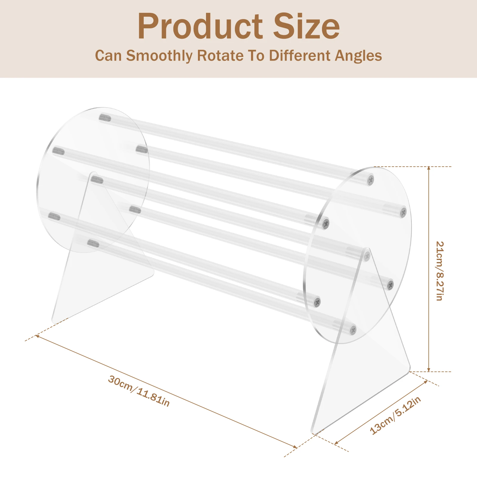 Claw Clip Organizer 360 Degree Rotating Claw Clip Holder Transparent Storage Rack Reusable Hair Display Stand for