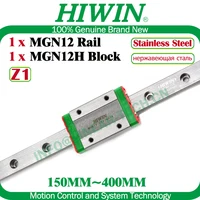 HIWIN สแตนเลส MGN12H Z1 โหลด MGN12 Linear Rail 150 200 300 350 400 มม.HIWIN MGN12H บล็อก Carriage Linear Guideways 2