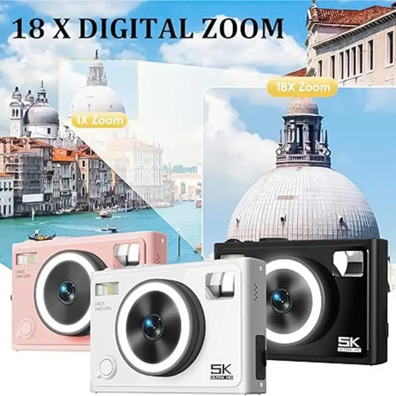 SLR Camera Compact Small Travel Camera Professional Photo-Taking Tool Anti-Shake 2.8-Inch IPS Screen Photography Accessories For