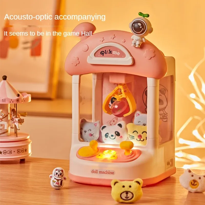 Automatic Mini Claw Machine for Children Christmas Gifts Kids Toys Arcade Crane Doll Machines with Sound Light New Year Birthday 2