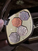 Girlcult Gold Series Eyeshadow 4-color Chameleon Shimmer Glow Pearlescence Silky Smooth Matte Explosive Flash Color Daily Makeup 1