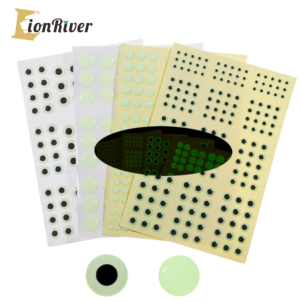 

Светящиеся трехмерные рыболовные приманки Lionriver, мягкие жесткие рыболовные приманки с глазами, размер 3-12 мм, морские рыболовные джиг-глаза с 6 цветами на выбор