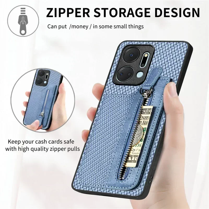 Luxury Leather Zipper Wallet Phone Case Cover