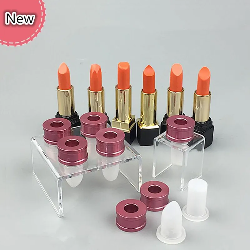 3pcs/set Silicone Lipstick Mold Aluminum Ring Mould Holder DIY Mould Crafts Tool Kit Stand Lip Balm  12.1mm Tube
