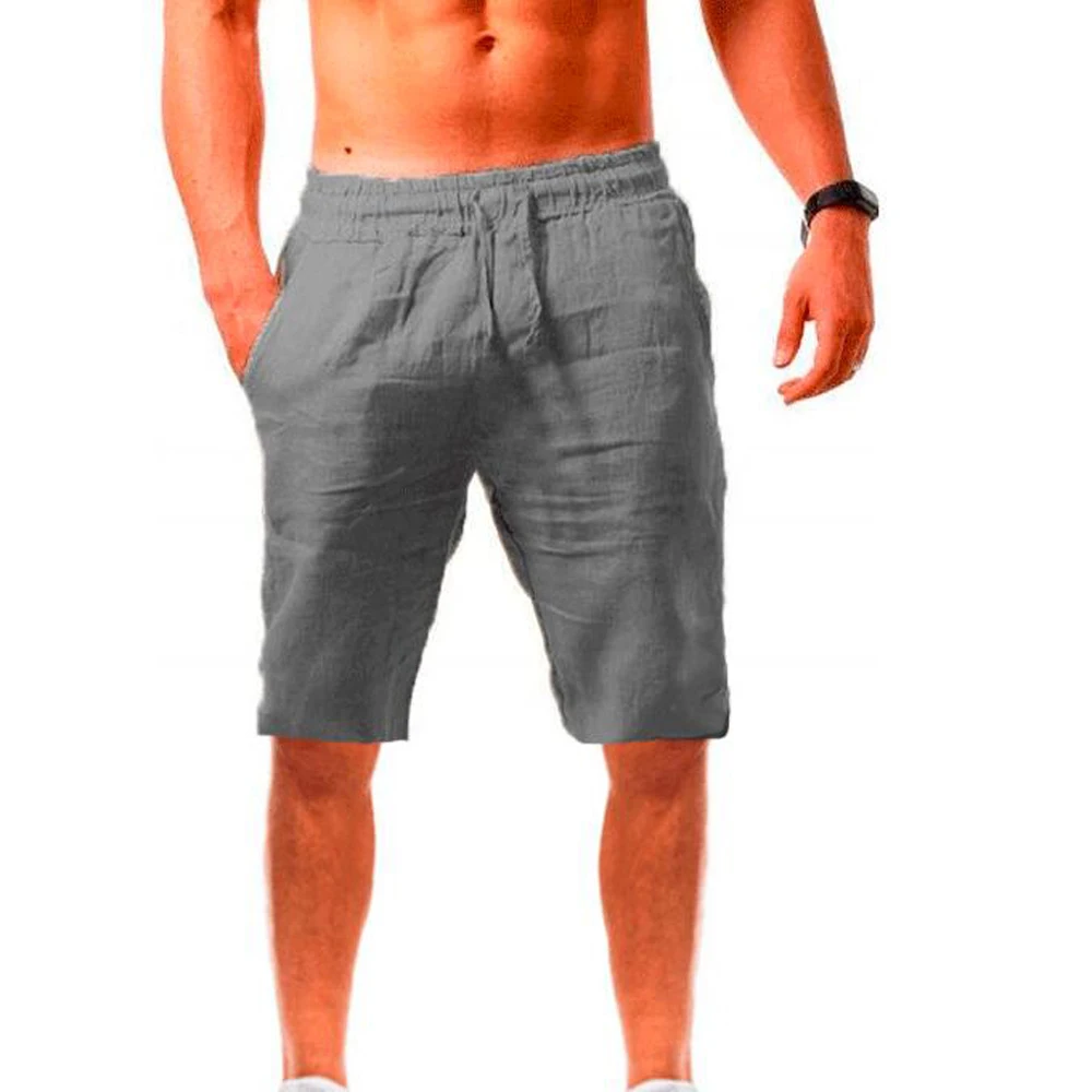 Mens Cotton Linen Summer Casual Wide Leg Pants