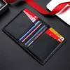 Ultra Thin Soft Wallet 100% Genuine Leather Mini Credit Card Holder Wallet Multi Card RFID Slim Small Card Holder Men's Wallet 2