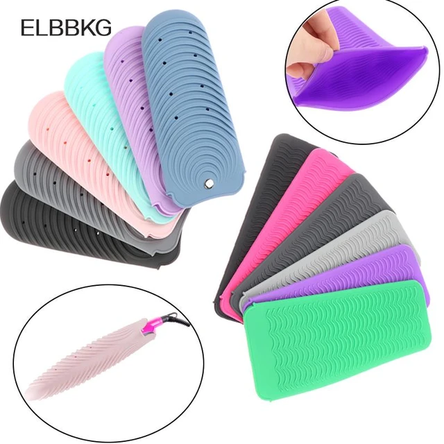 Silicone Heat Resistant Insulation Mat Pouch for Curling Iron Hair  Straightener Non-slip Flat Iron Hair Styling Tool - AliExpress