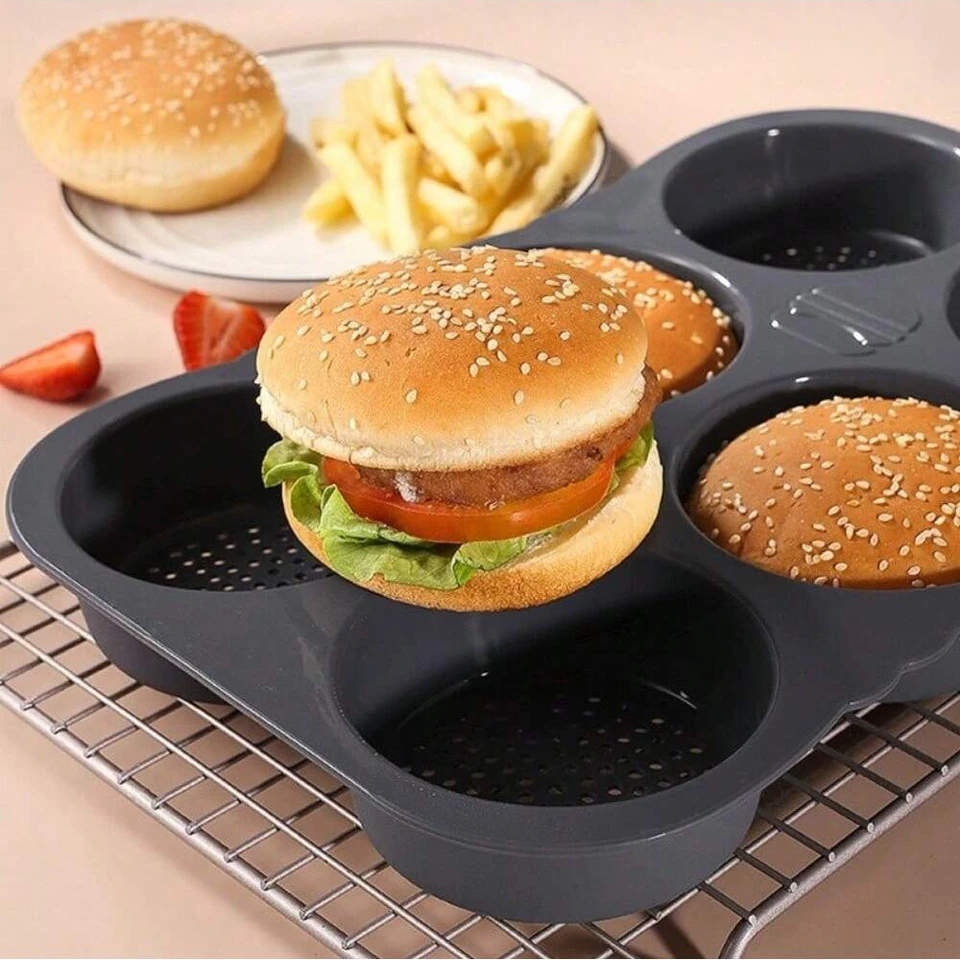 2 Stampi Rettangolari In Silicone Per Cottura Pane, Torte, Plumcake – Antiaderente, 25x12x7.5 Cm, Resistente Al Calore (230°C) - 2