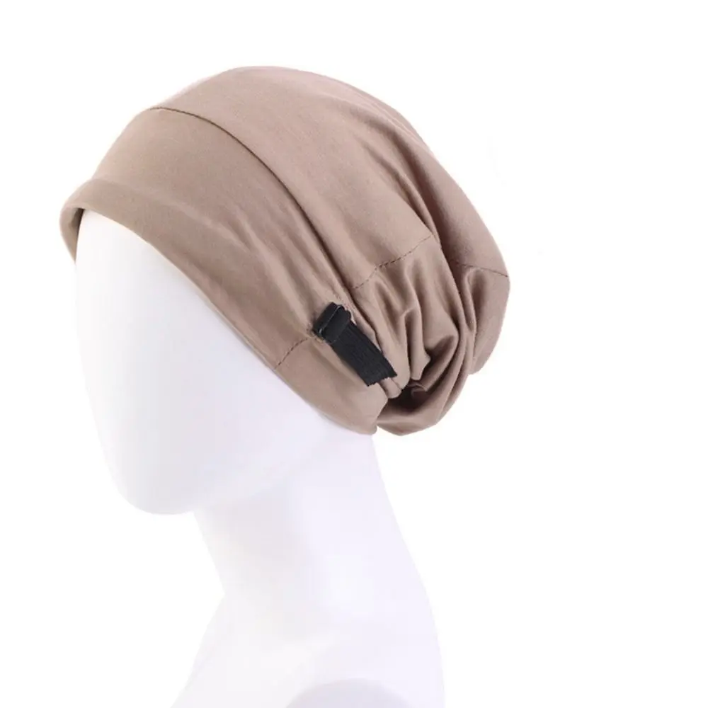 Satin Lined Sleep Cap Slouchy Beanie Slap Hat Soft Elastic Band Nightcap Hair Care Hats Wrap Head Bonnet 4
