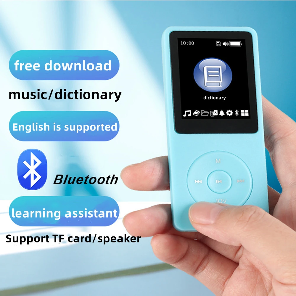 Bluetooth MP3 Muzsika Játszadozó MP4 Muzsika Játszadozó E-könyv 1.8 hüvelykes Szín Eltakar TF rty riasztó Toronyóra