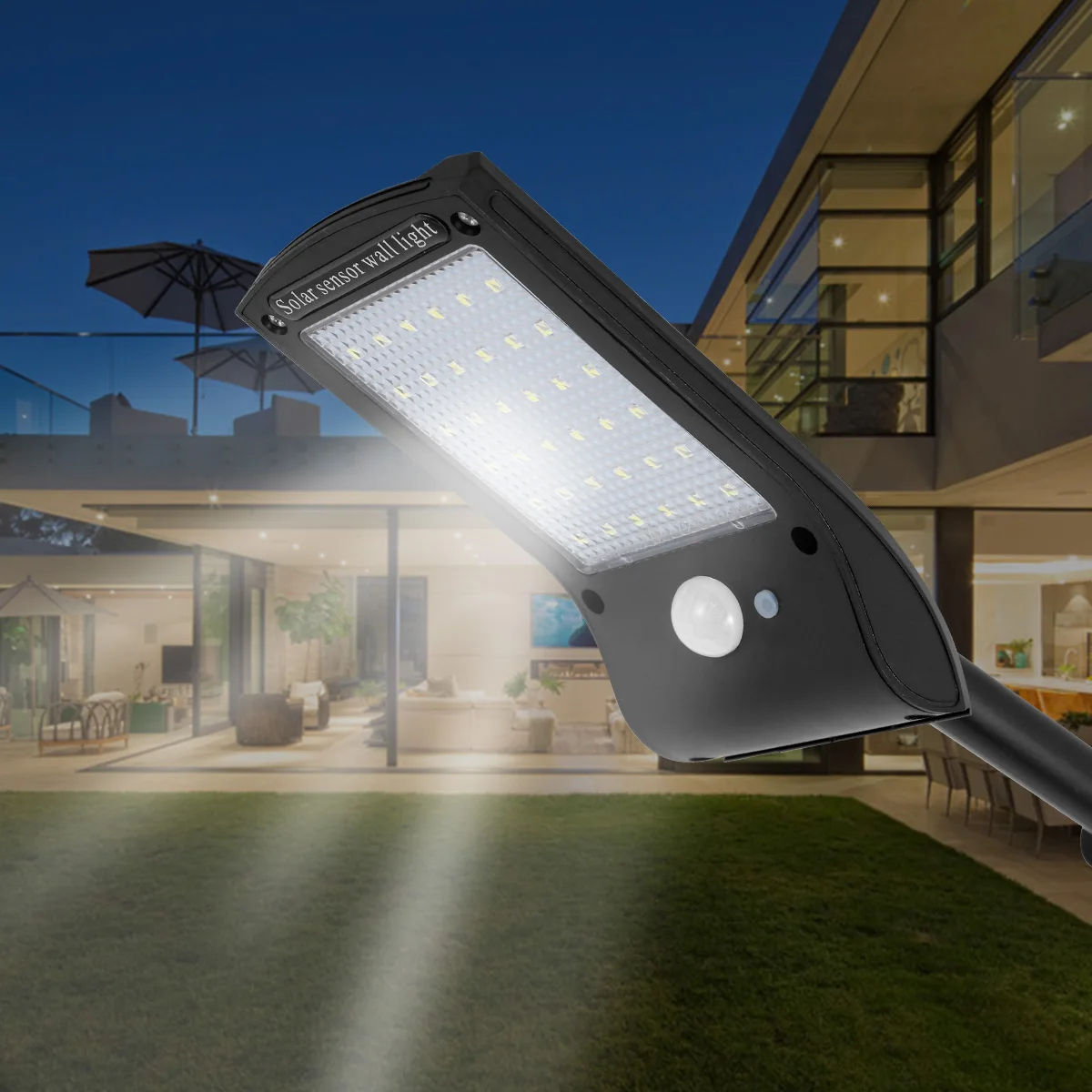 

36 LED Super Bright Solar Lights Motion Sensor Light IP65 Waterproof Solar Security Lights with Rotatable Mounting Pole 2
