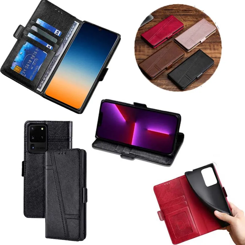Magnetic Leather Card Slot Flip Phone Protection Case