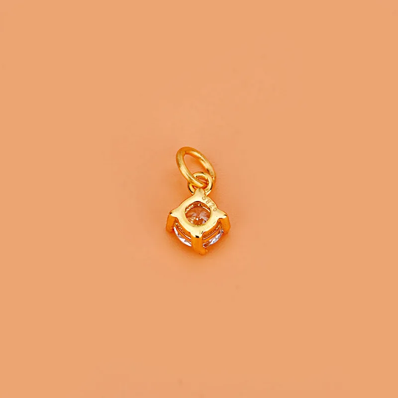 925 Sterling Silver CZ Charm Pendant DIY Jewelry