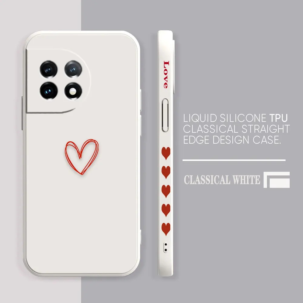 thumbnail image 1 of Case For Oneplus 5 6 9 9R 8 8T 7 7T A3 2 2V NORD 3 2 Lite Pro Simple Liquid Silicone Case Simple Lover Line Art, 1 of 5