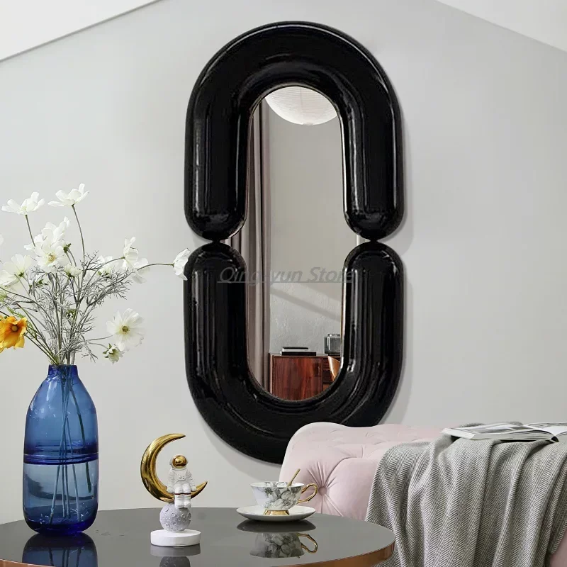 

Роскошные декоративные зеркала в эстетическом стиле, милый вход, черная рамка, Элегантные украшения для дома specchiо