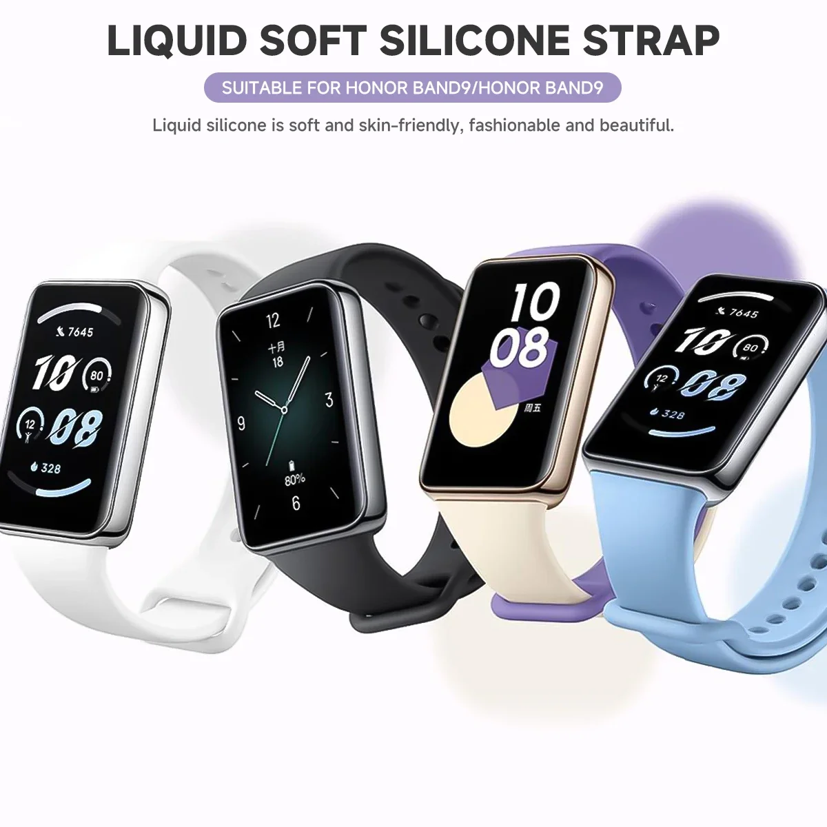Premium Silicone Sport Wristband - Soft Strap Bracelet Replacement Accessories