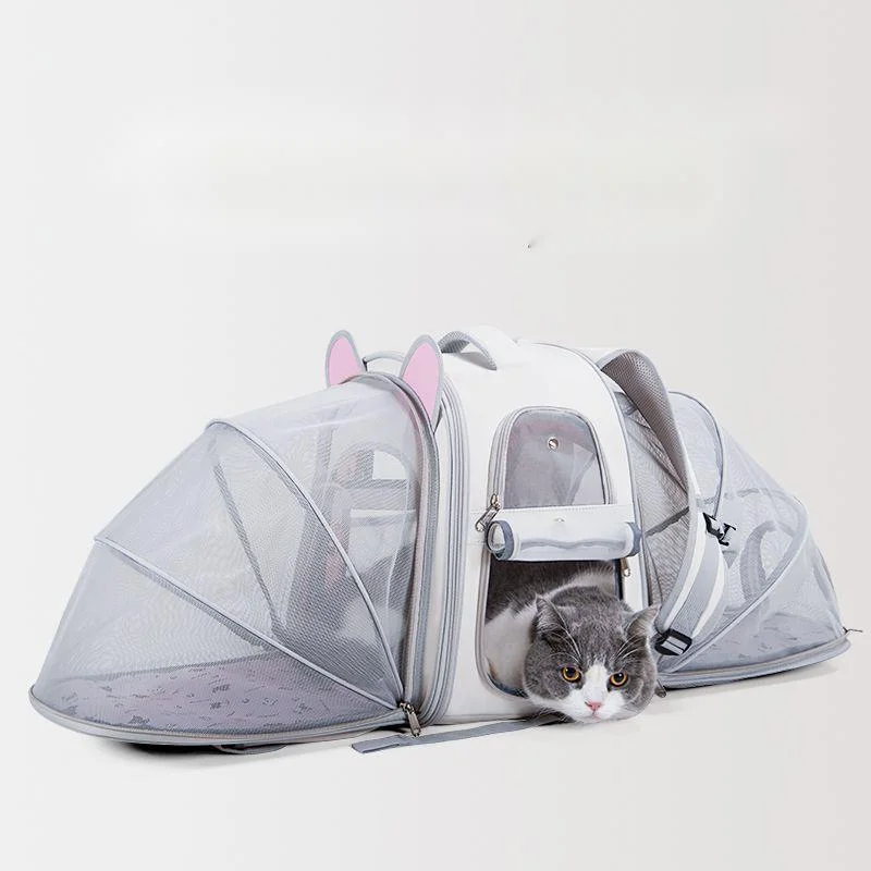 

Large Cat Bag Pet Tent Expansion Bag Double Shoulder Portable Cat Backpack Cat Nest Large Capacity Dog Outgoing Portable