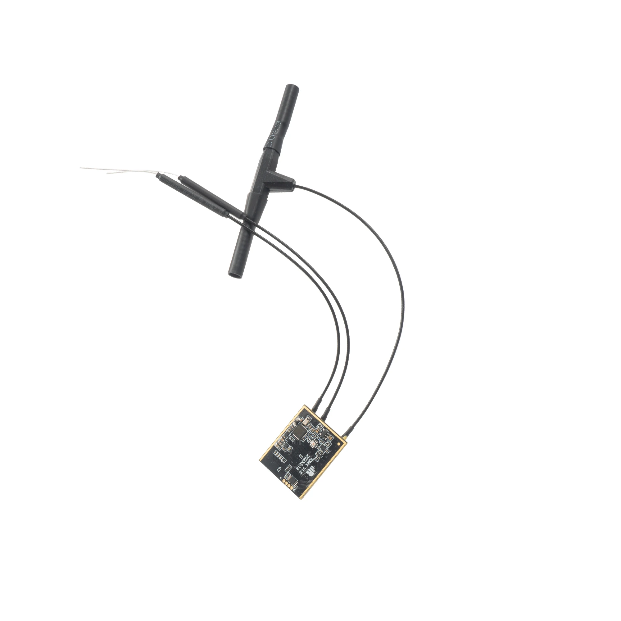 Récepteur FrSky TD MX Tandem monté sur un drone FPV avec câbles