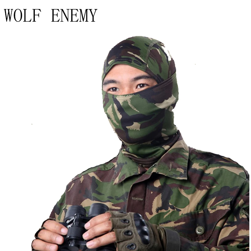 

New Elastic Tactical Hood Mask Quick Dry Hunt Full Face Mask Paintball War Game Helmet Army Military Face Mask Hunting Cap