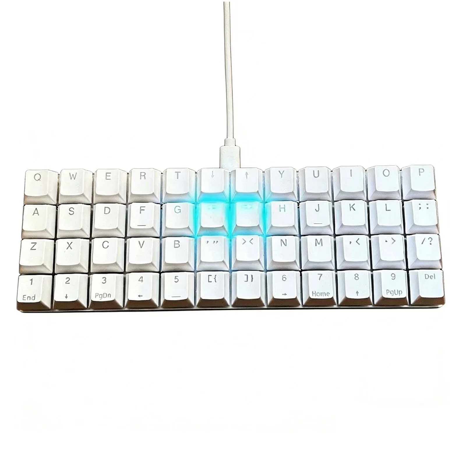 플랭크 48 풀 1U 직각 인라인 키보드 QMK 지원 VIAL 유선 키보드 맞춤형 핫스왑 키보드 PC 게임 액세서리