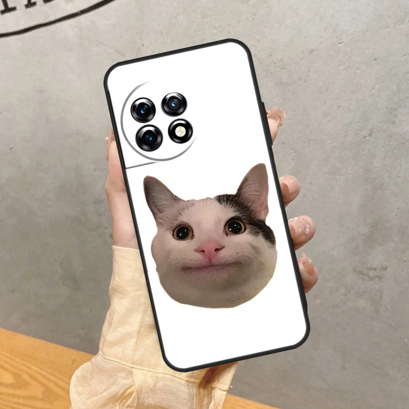 Beluga Cat Meme Face Smiling Case For OnePlus 11 8 9 10 Pro 8T 9R