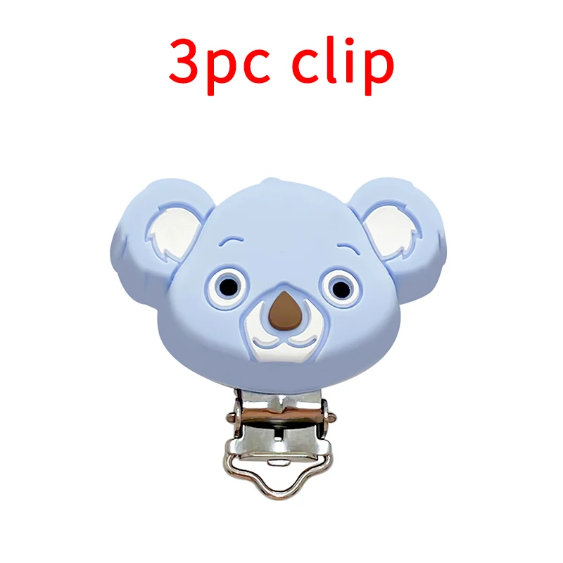 3/10pcs New Silicone Koala Beads Teether Food-Grade Chewing Teeth Bead DIY Nipple Chain Jewelry Accessories