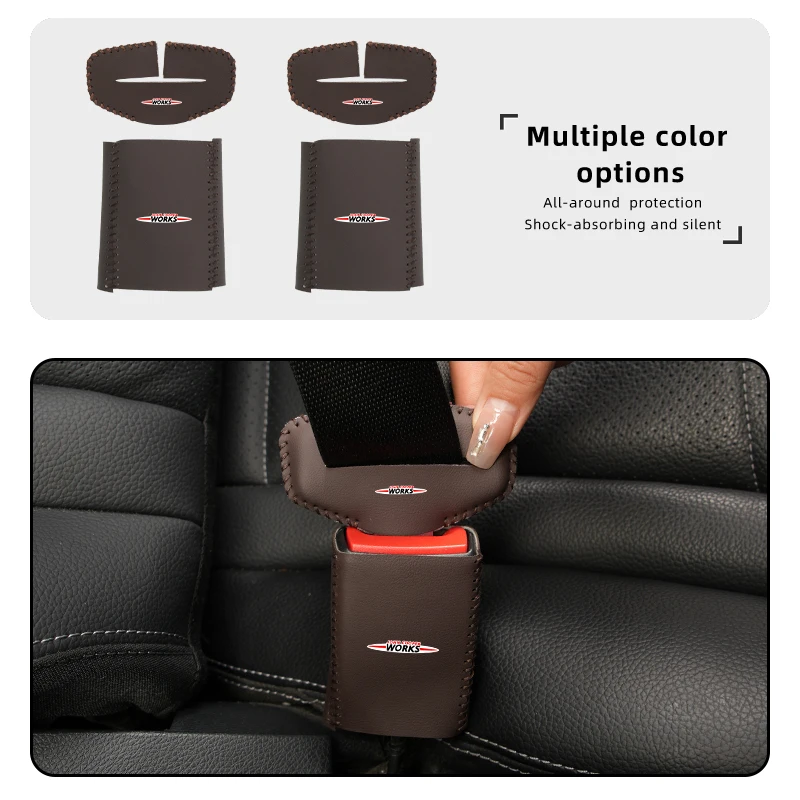 Anti Scratch Car Seat Belt Clip Protector Seatbelt Buckle Lock Cover For MINI WORKS Cooper F55 F56 R60 R59 R58 R57 R56 R55 R53