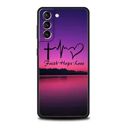 Faith Christian Religious Jesus Clear Phone Case - Black Cover - S22 Plus 5G (A1)