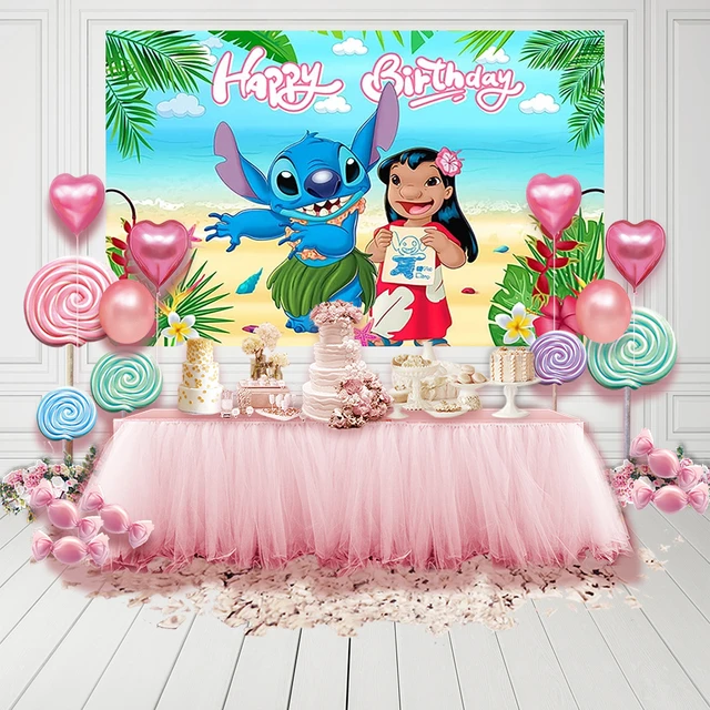 Lilo Stitch Birthday Decorations  Stitch Girl Birthday Backdrop - Birthday  - Aliexpress