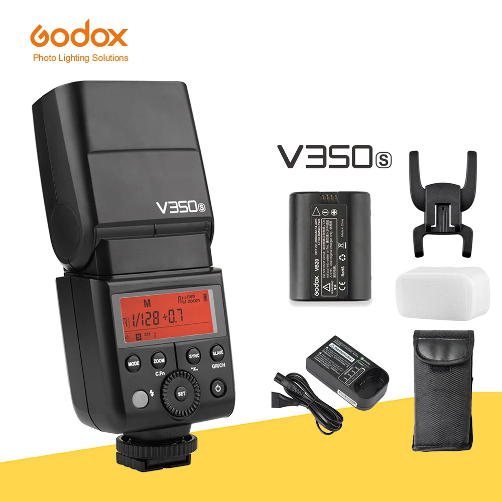 Godox V350S Ttl Hss 1/8000S Flash Speedlite 2.4G Wireless Flash Batteria Al Litio Integrata Per Fotocamere Sony A7R Iii A7R Ii A7R A9
