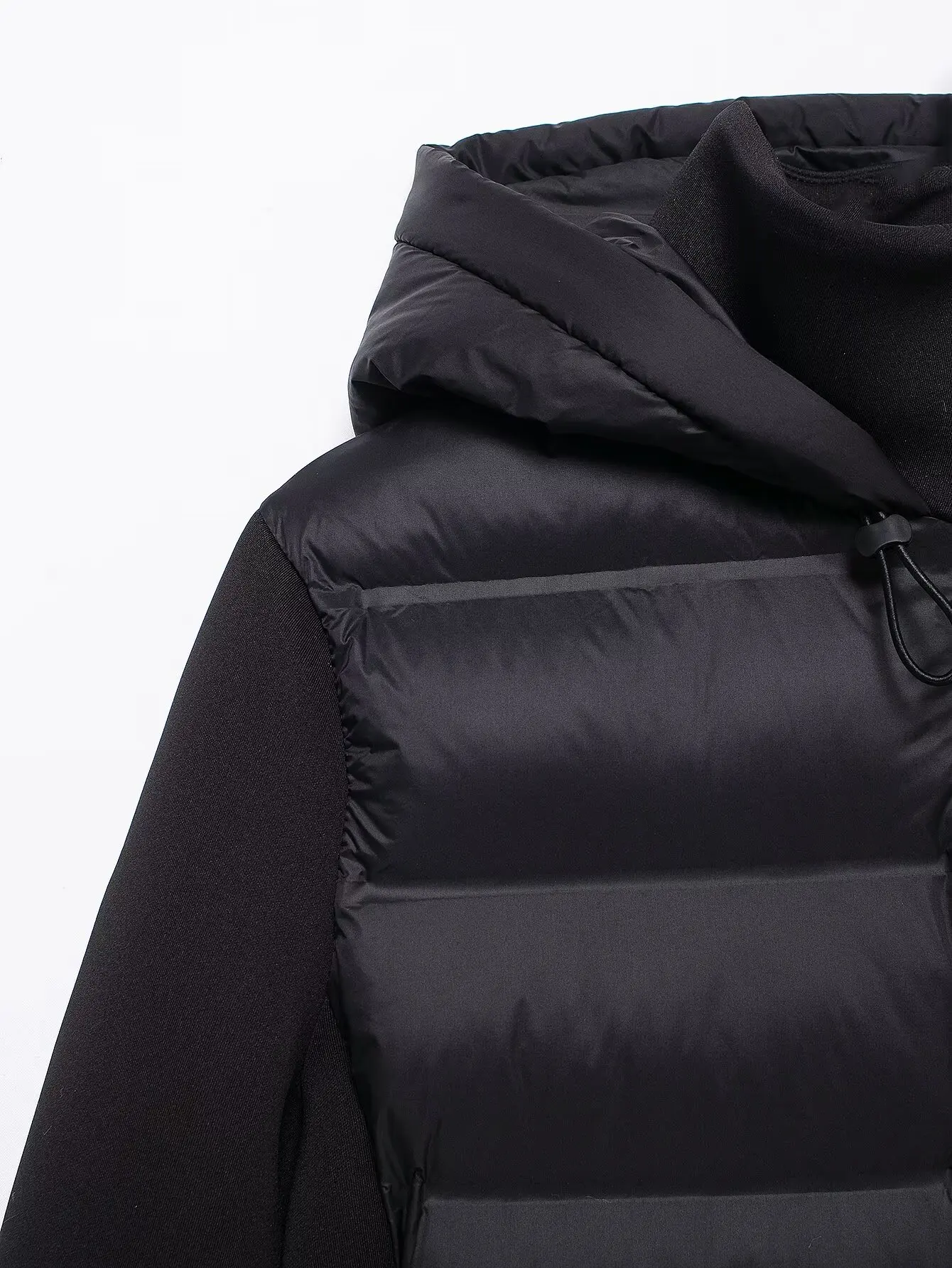 Autumn Winter New Women's Lightweight Warm Down Coat Long Sleeve Zipper Hooded Sports Padded Jacket