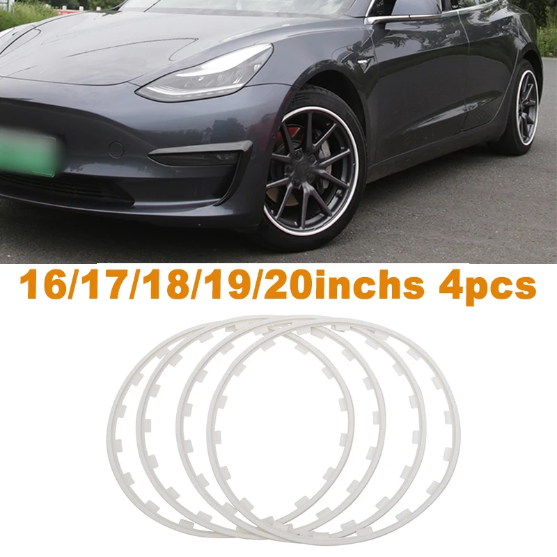 

4 шт. универсальные автомобильные колесные диски для Tesla Model 3 Y S X 2017-2023, защитное кольцо, защитная полоса для шин для Bmw VW Mercedes