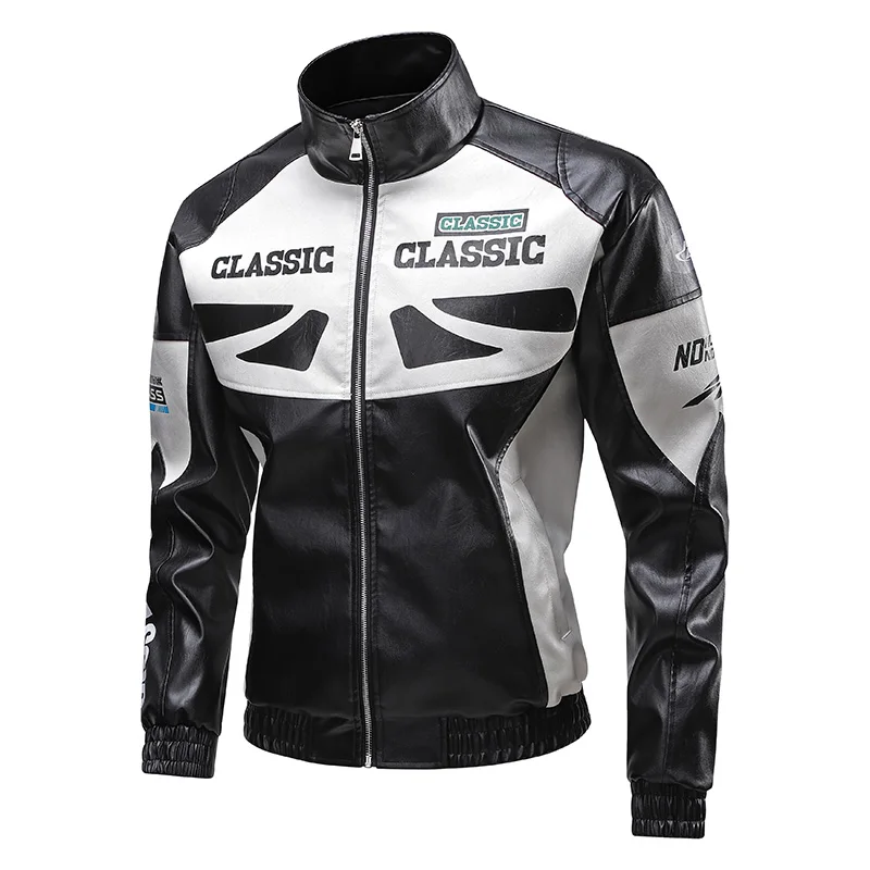 미국 streetwear 모토 guzzi 오토바이 자켓 남자 하이 스트리트 오토바이 pu 가죽 자켓 가을 겨울 하이 엔드 남성 자켓